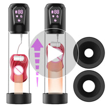 Automatic Sucking Penis Pump Male Masturbator Electric Blowjob Penis Extender Enlargement with Rose Pocket Pussy Adult Sex Toys